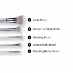BH Cosmetics Flower Power 5pc Face & Eye Brush Set with Bag